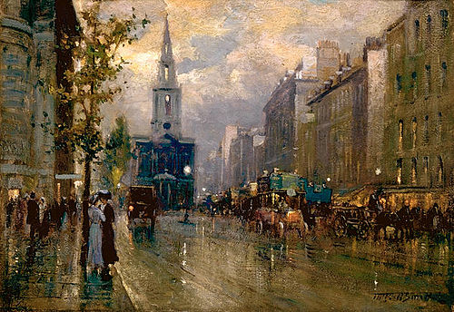 St. Mary-le-Strand, 1916, Frederic Marlett Bell-Smith