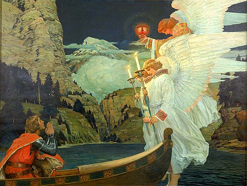 The Knight of the Holy Grail, 1912, Frederick Judd Waugh