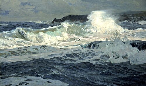 Southwesterly Gale, St. Ives, 1907, Frederick Judd Waugh