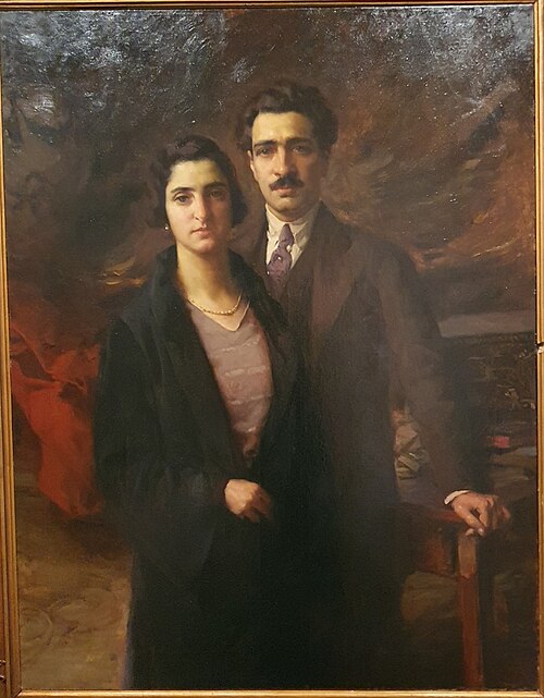 Retrato dos meus filhos Maria e João, 1925, Carlos Reis