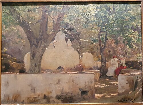 Raparigas ao pé da fonte, 1900, Carlos Reis