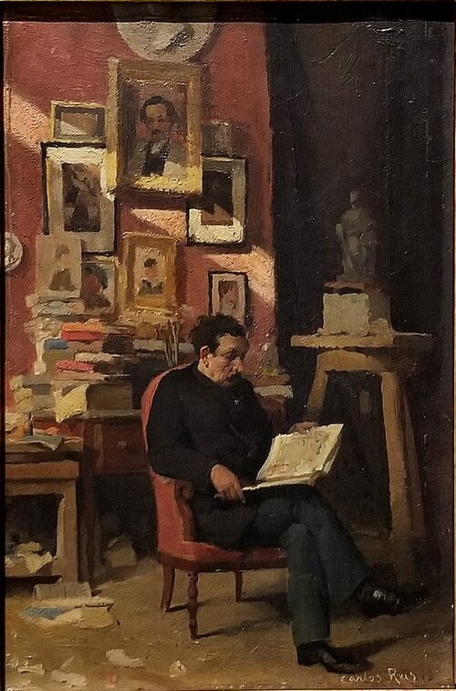 O escultor Alberto Nunes, 1886, Carlos Reis