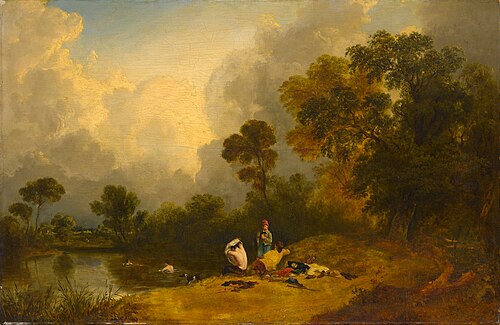 Boys Bathing in a River, 1870, Frederick Richard Lee