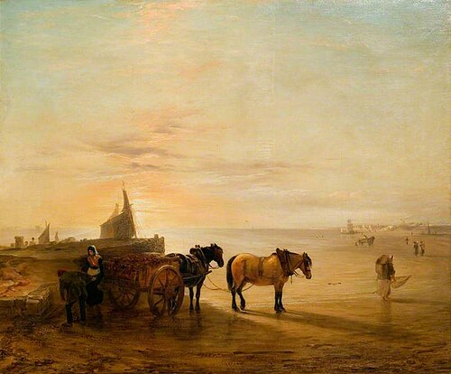Gathering Seaweed, 1836, Frederick Richard Lee