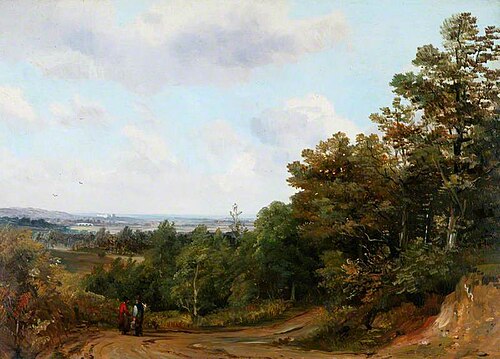 A Distant View of Windsor from St George's Hill, 1840, Frederick Richard Lee