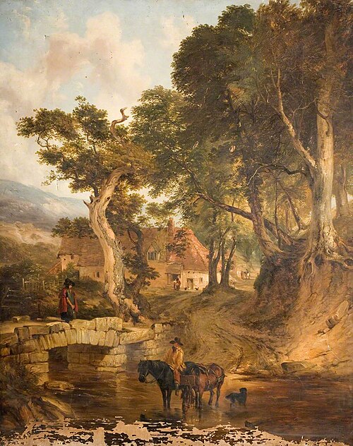 The Watering Place, 1842, Frederick Richard Lee
