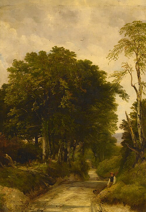 A Devon Lane, 1844, Frederick Richard Lee