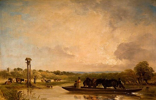 The Ferry Boat, 1844, Frederick Richard Lee