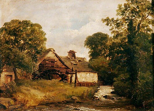 Mill on the Ogwen River, 1857, Frederick Richard Lee
