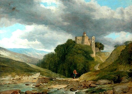 Landscape with Ruined Castle, 1864, Frederick Richard Lee