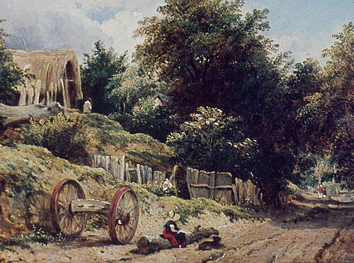 Lane near Bishopstoke, Hampshire, , Frederick Waters Watts