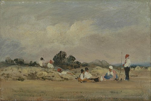Haymakers Resting, 1825, Frederick Waters Watts