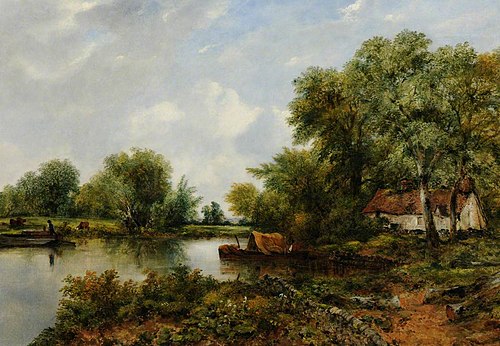 A Quiet Backwater in Suffolk, 1841, Frederick Waters Watts