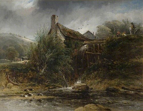 A Watermill Near Totnes, Devon, 1833, Frederick Waters Watts