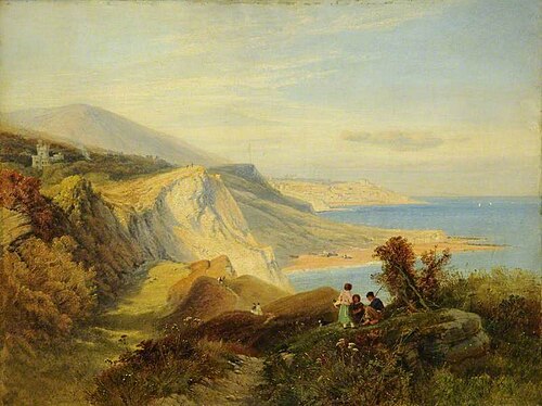 Ventnor from St Lawrence, Isle of Wight, 1858, Frederick William Hulme