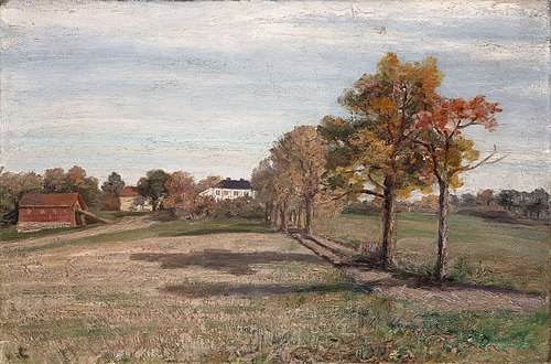 Manor outside Holmestrand, 1899, Fredrik Jonas Lucian Botfield Collett
