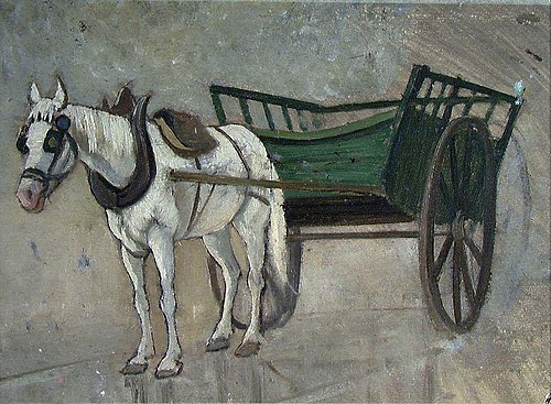 Horse and Cart, 1875, Fredrik Jonas Lucian Botfield Collett