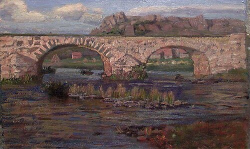 Landscape with Bridge, 1876, Fredrik Jonas Lucian Botfield Collett