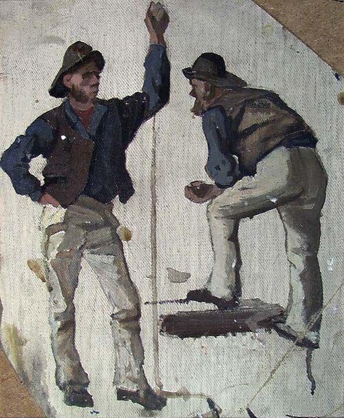 Two Fishermen, 1875, Fredrik Jonas Lucian Botfield Collett