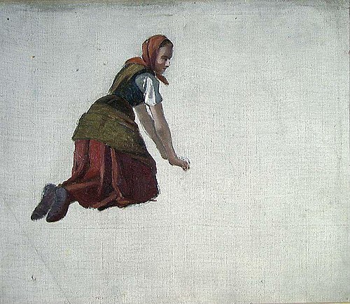 Charwoman, 1875, Fredrik Jonas Lucian Botfield Collett