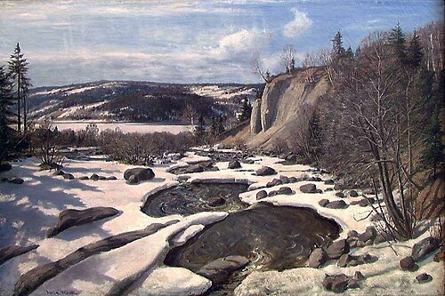 At the Outlet of Mesna, 1891, Fredrik Jonas Lucian Botfield Collett