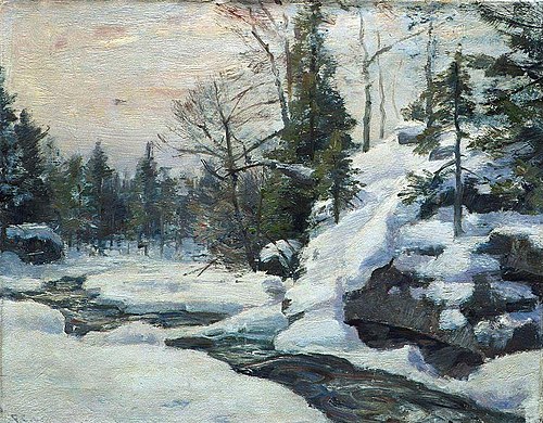 Winter at Mesna, 1903, Fredrik Jonas Lucian Botfield Collett