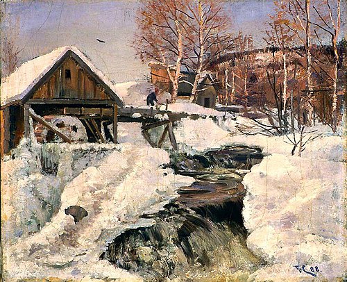 Winter Landscape with a Mill, 1888, Fredrik Jonas Lucian Botfield Collett