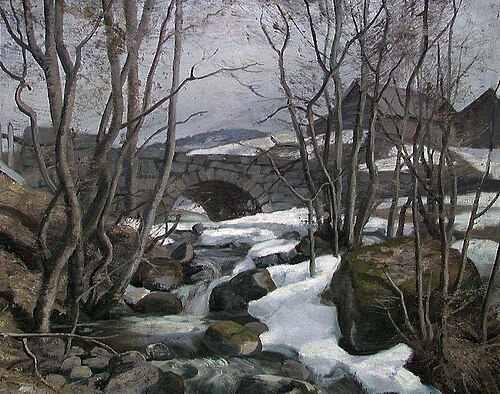 The Bridge at Åretta, 1900, Fredrik Jonas Lucian Botfield Collett