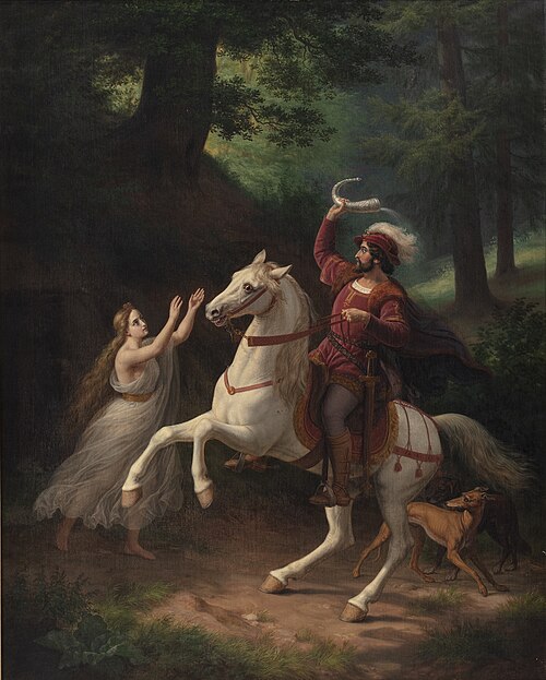 Grev Otto af Oldenborg og det oldenborgske horn, 1862, Frederik Ludvig Storch