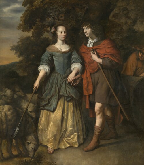 Young Couple in Shepherd's Costumes, 1650, Gerbrand van den Eeckhout