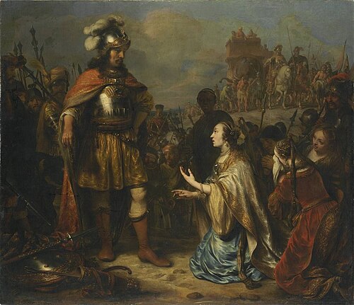 Alexander de Grote en de familie van Darius (Plutarchus 23:21), 1663, Gerbrand van den Eeckhout
