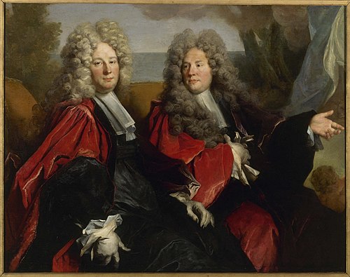 Portrait de deux échevins en fonction en 1702 : Hugues Desnotz, à droite, et un inconnu, supposé Bou, 1702, Nicolas de Largillière