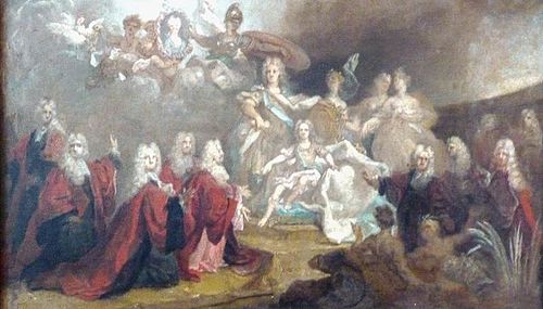 Allégorie des fiançailles de Louis XV avec l'infante Marie-Anne-Victoire d'Espagne (1722), 1722, Nicolas de Largillière