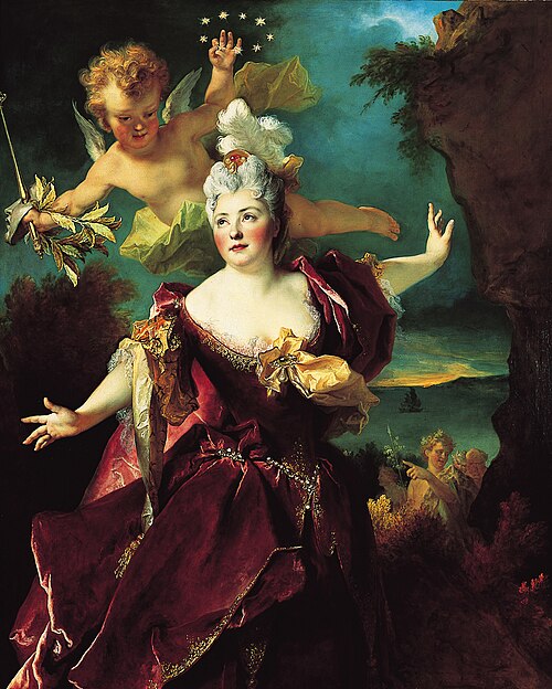 Portrait de Marie-Anne de Châteauneuf, dite Mlle Duclos, dans le rôle d'Ariane, 1712, Nicolas de Largillière