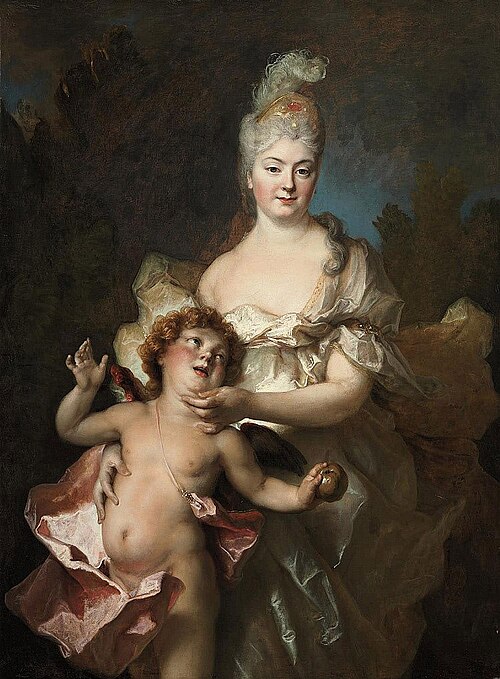 Portrait of a lady as Venus, presumably Mlle. Duclos, , Nicolas de Largillière