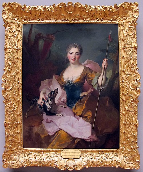 Portrait de la baronne de Vasserot en Diane, 1721, Nicolas de Largillière