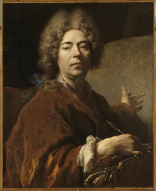 Nicolas de Largillière représenté en 1711, travaillant à une Annonciation, 1711, Nicolas de Largillière