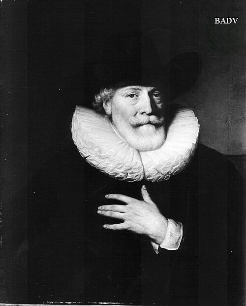 Bildnis eines Mannes mit schwarzem Hut und Radkragen (Pieter Reael), 1643, Govert Flinck