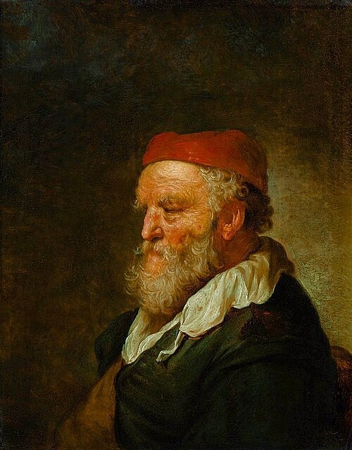 Ein alter Mann mit roter Kappe, 1630, Govert Flinck