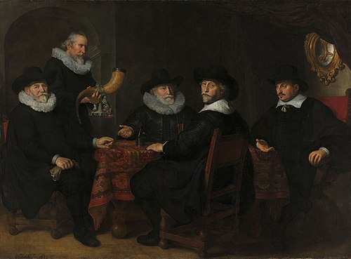 Four directors of the arquebusier's guild, Amsterdam, 1642, 1642, Govert Flinck