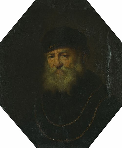Bust of an Old Man with Two Gold Chains, 1700, Govert Flinck
