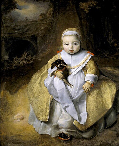 A Child holding a Dog, 1641, Govert Flinck