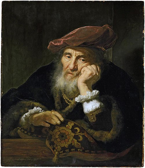 Old Man at a Casement, 1646, Govert Flinck