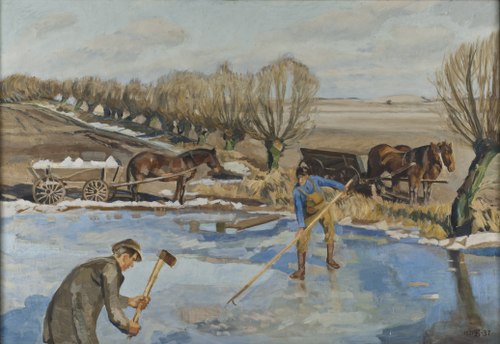 Farmhands fetching Ice, 1927, Fritz Syberg