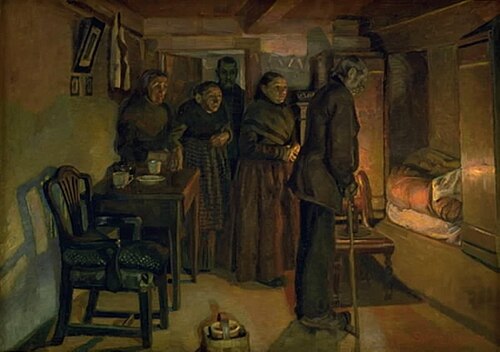 At a Deathbed, 1892, Fritz Syberg