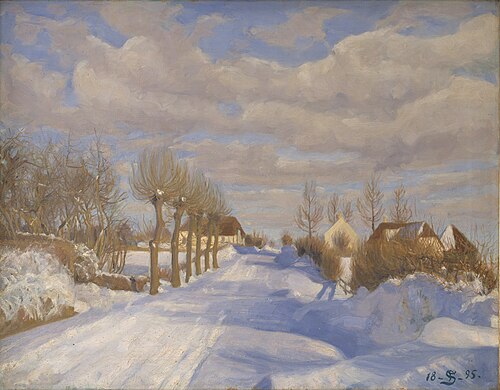 Snow-Covered Highroad in the Sunshine, 1895, Fritz Syberg