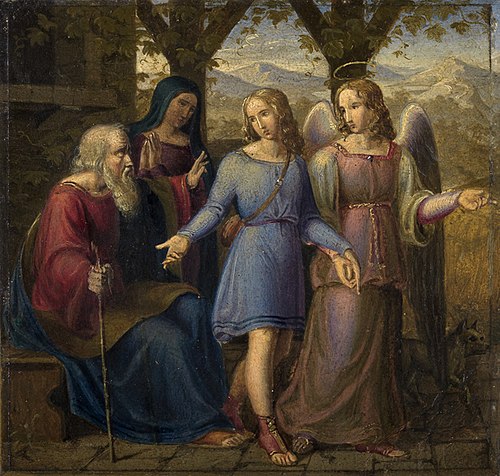 Der Abschied des Tobias, , Wilhelm von Schadow