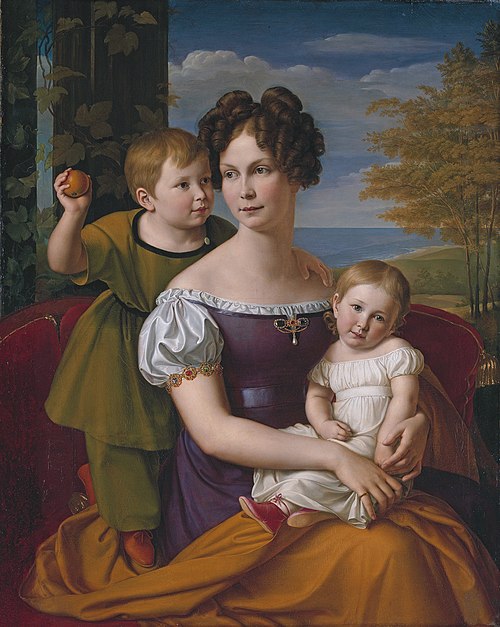 Alexandrine von Mecklenburg and her children, 1825, Wilhelm von Schadow