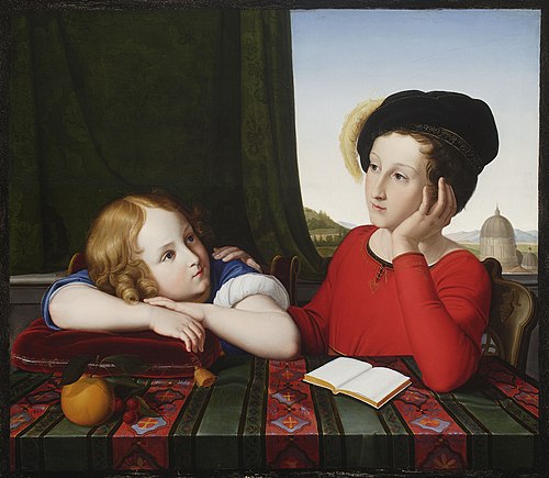 Portrait de Wieńczysław et Konstanty Potocki dans l'enfance (détail)., 1820, Wilhelm von Schadow