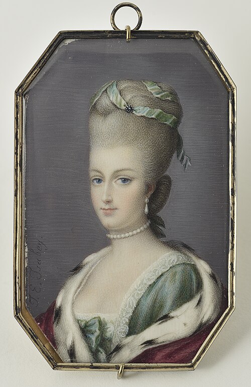 Miniature of Marie Antoinette, 1786, Jean-Baptiste Isabey
